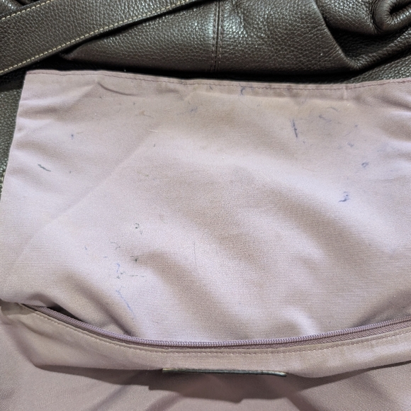 COACH F15064 Brown Duffle Bucket Pebbled Leather Shoulder Bag Purse - Picture 11 of 16